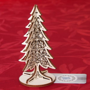 Sapin de Noël de Table – Flocons – Taille 16cm