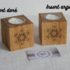 Bougeoir Cube Métatron - Chêne massif – Image 3