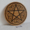 Pentagramme en bois - Motif Triquetra- 35cm – Image 2