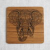Éléphant - Gravure laser sur Chêne - Taille M