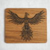 Phoenix - Gravure laser sur Chêne - Taille M