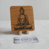 Bouddha - Gravure laser sur Chêne - Taille S – Image 2