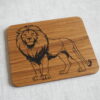 Lion - Gravure laser sur Chêne - Taille S – Image 2