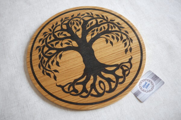 Arbre de Vie - Gravure sur Chêne - 35cm – Image 2