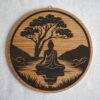 Bouddha - Gravure sur Chêne - 35cm