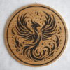 Phoenix - Gravure sur Chêne - 35cm